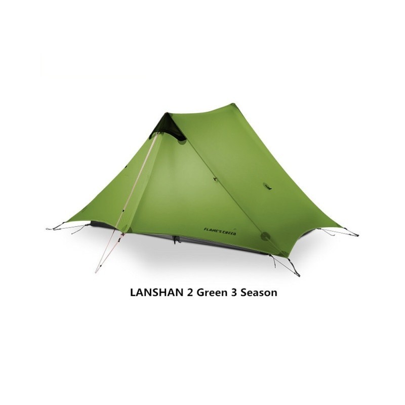 2021 LanShan 2 FLAME'S CREED 2 Person Outdoor Ultralight Camping Tent 3 Season Professional 15D Silnylon Rodless Tent