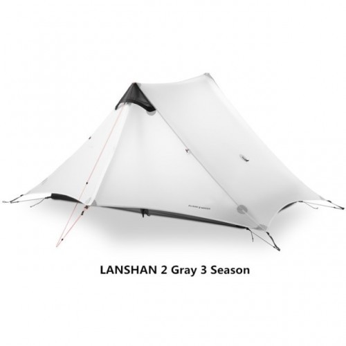 2021 LanShan 2 FLAME'S CREED 2 Person Outdoor Ultralight Camping Tent 3 Season Professional 15D Silnylon Rodless Tent