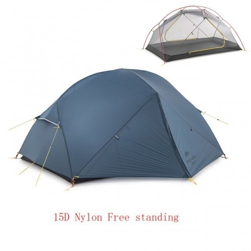 Naturehike Mongar 2 Persons Camping Tent 20D Nylon Fabric Double Layer Waterproof Outdoor Camping Tent NH17T007-M