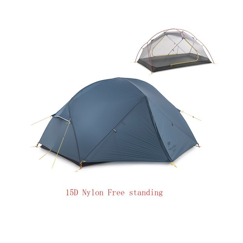 Naturehike Mongar 2 Persons Camping Tent 20D Nylon Fabric Double Layer Waterproof Outdoor Camping Tent NH17T007-M
