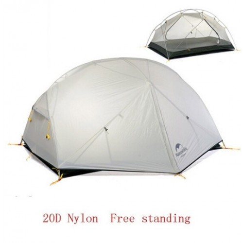 Naturehike Mongar 2 Persons Camping Tent 20D Nylon Fabric Double Layer Waterproof Outdoor Camping Tent NH17T007-M