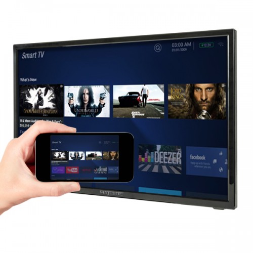 Majestic 24" FHD 12 Volt SMART LED TV with Wireless Mirror Screen Sharing