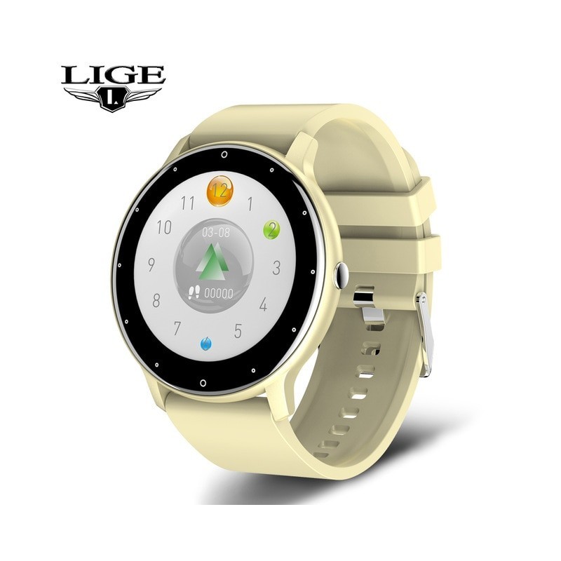 LIGE 2021 New Smart Watch Men Full Touch Screen Sport Fitness Watch IP67 Waterproof Bluetooth For Android ios smartwatch Men+box