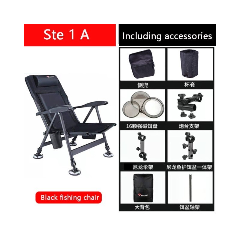 NEW Fishing Chair Beach Chair Outdoor Foldable Fishing Chair Recliner four-leg Adjustable Multifunctional Portable Fishing Chair