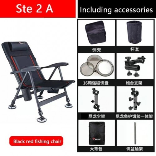 NEW Fishing Chair Beach Chair Outdoor Foldable Fishing Chair Recliner four-leg Adjustable Multifunctional Portable Fishing Chair