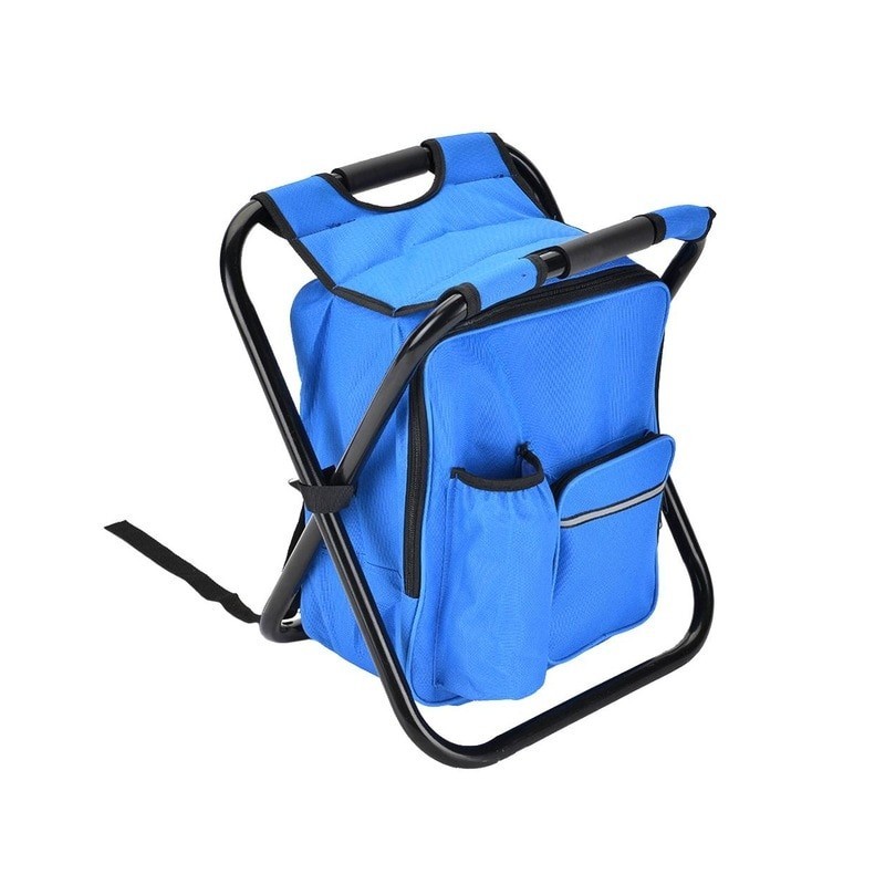 2 in 1 Folding Fishing Chair Bag Fishing Backpack Chair Stool Convenient Wear-resistantv for Outdoor Hunting Climbing Equipment